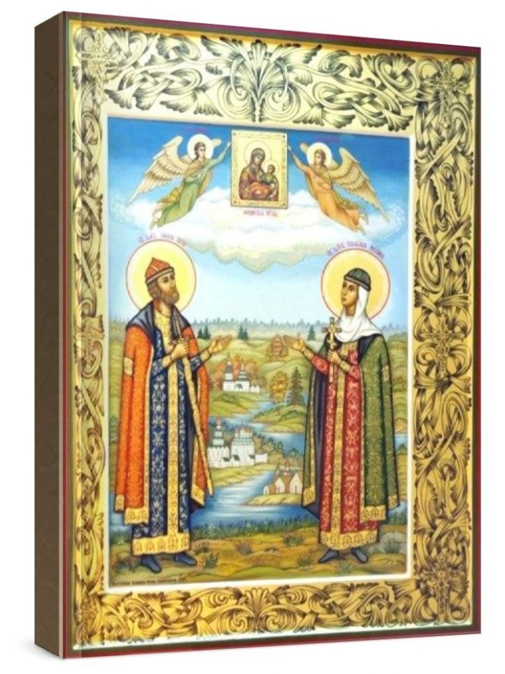 Петр и Феврония (рукописная икона)