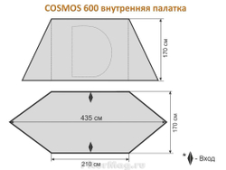 Внутренняя палатка к шатру-тенту Maverick  Cosmos 600