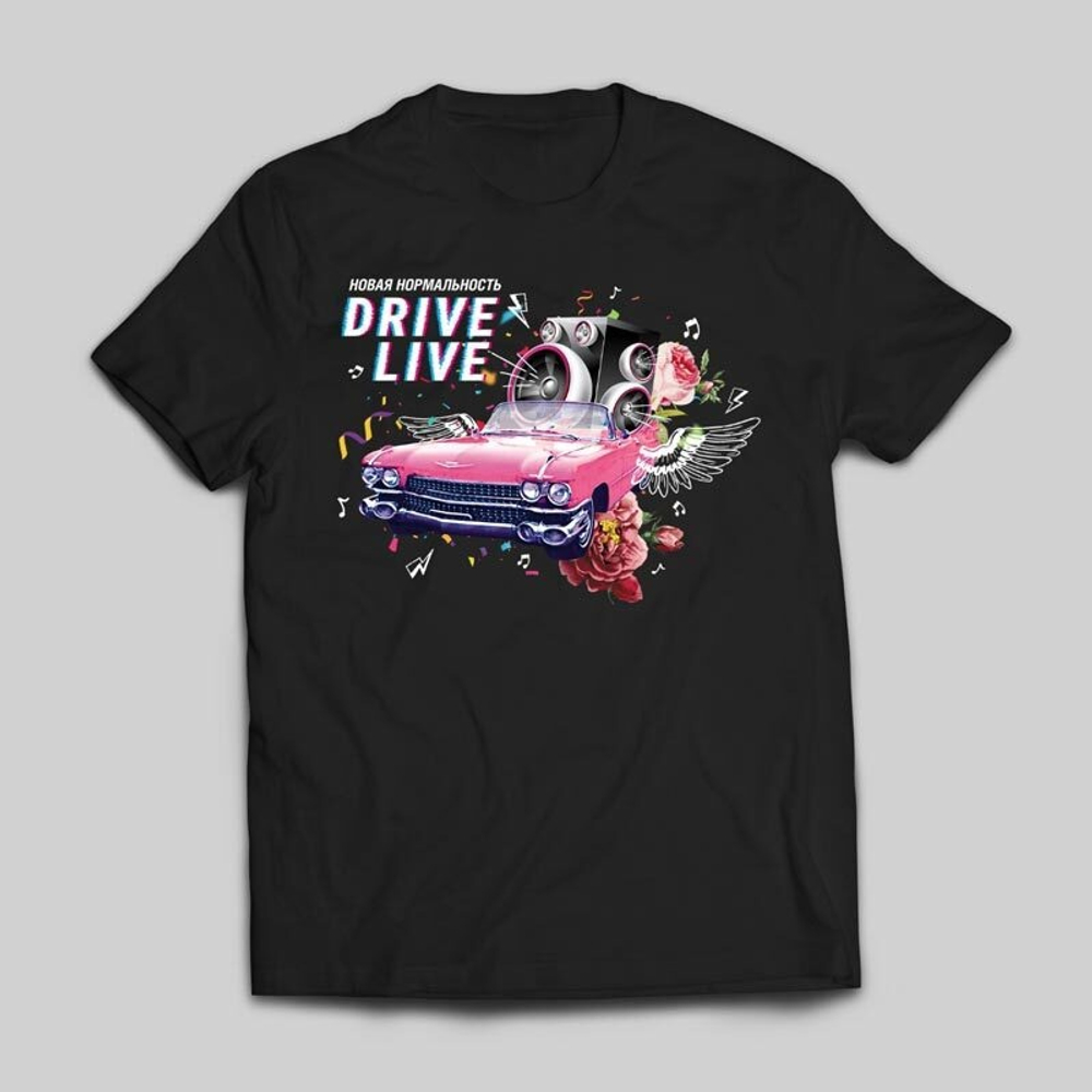 Футболка Drive Live (Черная) (S)