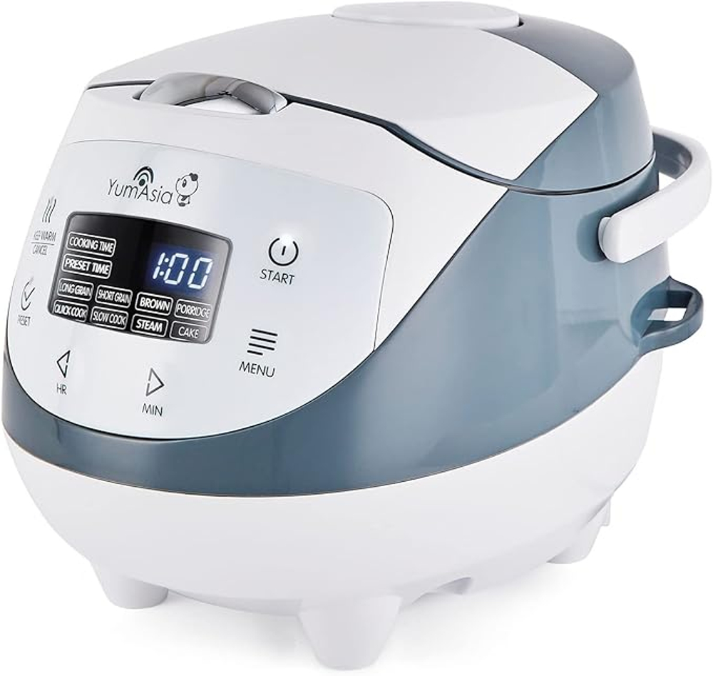 Yum Asia Мини-рисоварка Panda - 3,5 чашки, 0,63 литра (White and Grey)