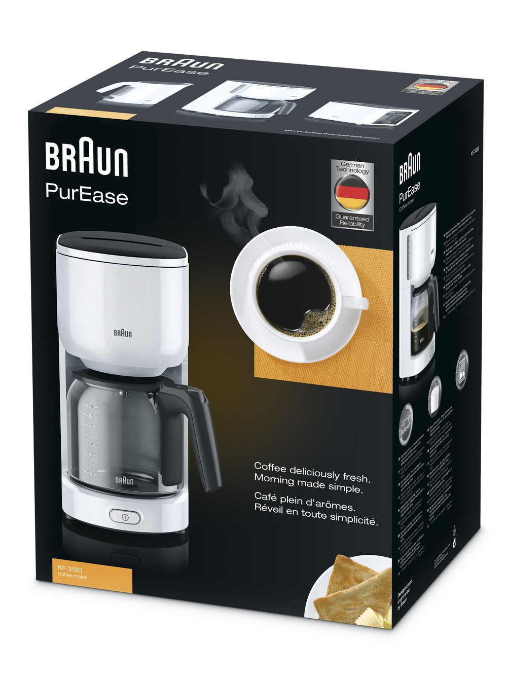 Капельная кофеварка Braun PurEase KF 3120 WH