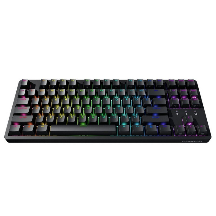 Механическая клавиатура Durgod Cavalry 87 - BLACK, TKL, PBT Double-shot keycaps, Hot-swap, RGB, Kailh turbo-Speed Silver switch (C87-B-KL-SS)