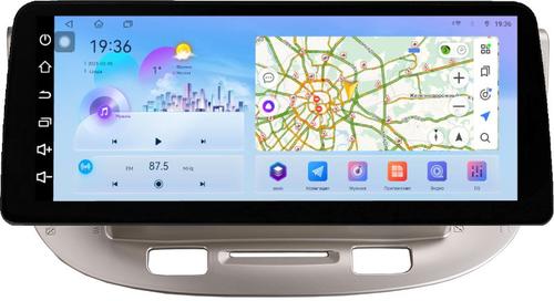 Магнитола для KIA Rio 2 2005-2011 (рамка бежевая) - FarCar S500-TS18 монитор 12.3" 2K QLED на Android 14, Быстрая, CarPlay, 4G SIM-слот