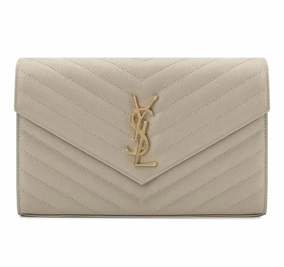 Сумка Saint Laurent Monogram Envelope бежевый