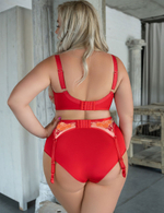 Трусы Kris Line Sweetheart слипы Hight Waist (красный/оранжевый)