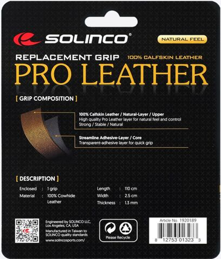 Базовые теннисные обмотки Solinco Leather Grip 1P
