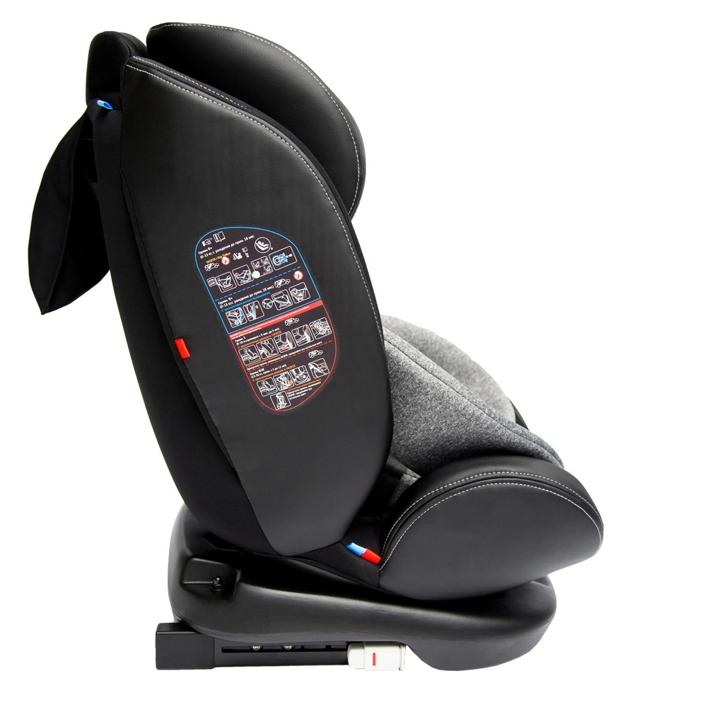 Автокресло детское AMAROBABY ST-3, Isofix класс D, группа 0+/1/2/3, (серый)