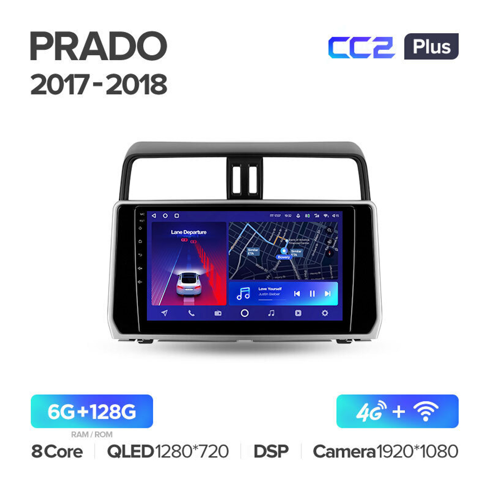 Teyes CC2 Plus 10" для Toyota Land Cruiser Prado 2017-2018