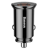 Автомобильное заряд. устр. Baseus Circular Plastic 1USB/1C 30W (CCALL-YS01) черное