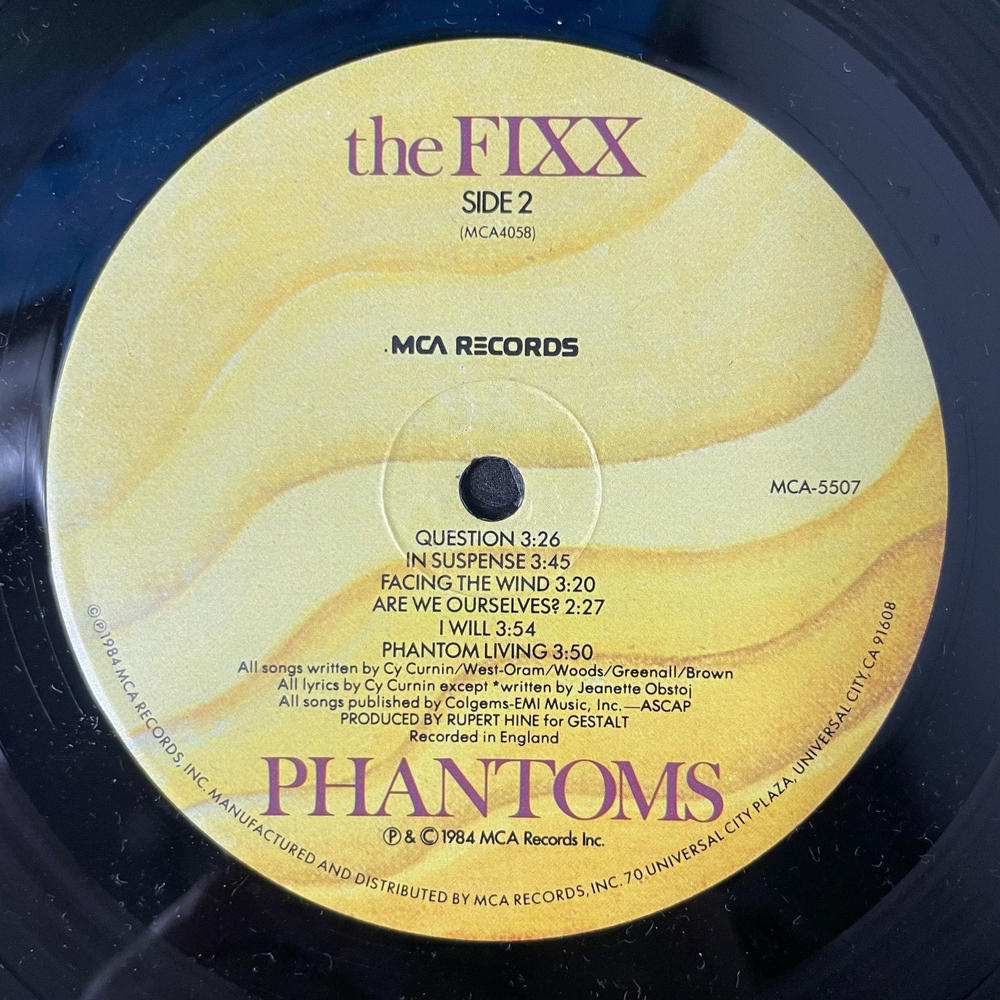 Винтажная виниловая пластинка LP The Fixx Phantoms (США 1984)