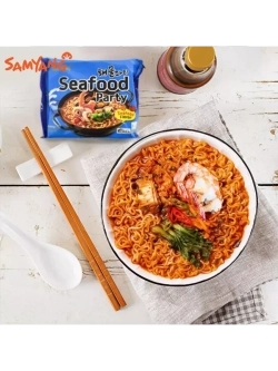 Лапша со вкусом морепродуктов 125 г * 3 шт