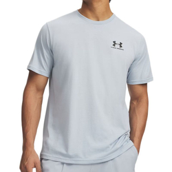 Мужская футболка Under Armour Left Chest Logo Short Sleeve - blue fog/black