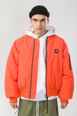 Бомбер Зимний Bomber Wide Оранжевая