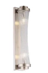 Бра NewRgy W9220R/2 SN+CL, 2×40 Вт, никелевое и сатиновое