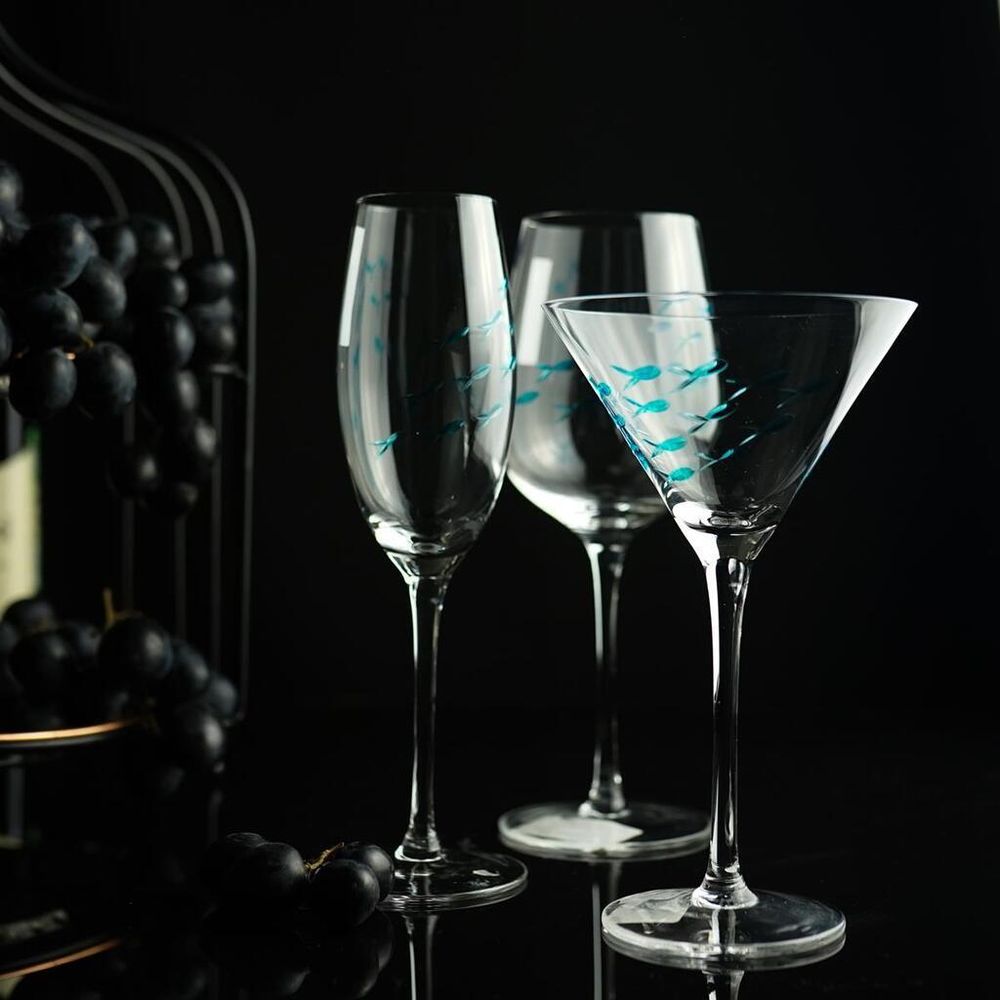Бокал для вина 430 мл "Abyss" декор d 8,3/6,6 см h22 см P.L. - BarWare [6]