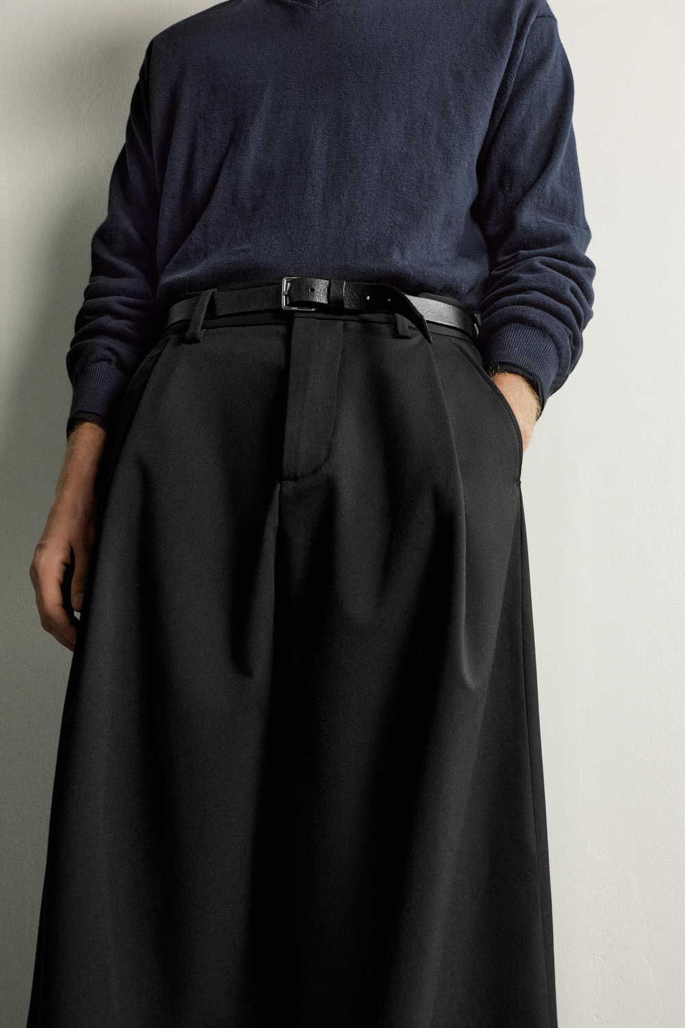 БРЮКИ WIDE FIT СО СКЛАДКАМИ — ZARA