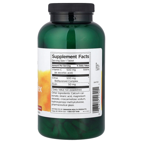 Swanson Vitamins, Supreme, комплекс с витамином C с цитрусовыми биофлавоноидами и рутином, 250 таблеток