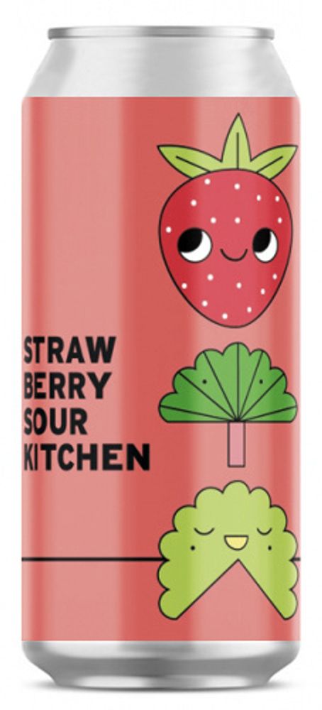 Пиво Рэд Баттон Строуберри Саур Китчен / Red Button Strawberry Sour Kitchen 0.5 - банка