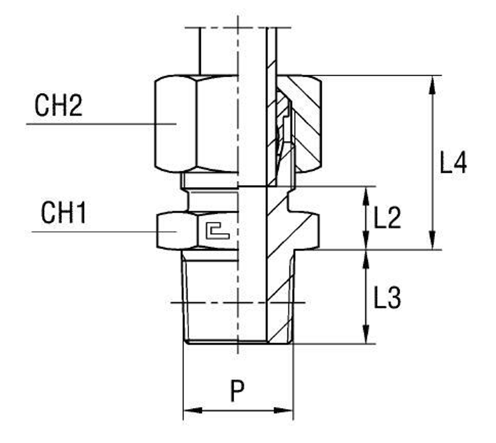 Штуцер FC DL15 NPT 1/2 (в сборе)