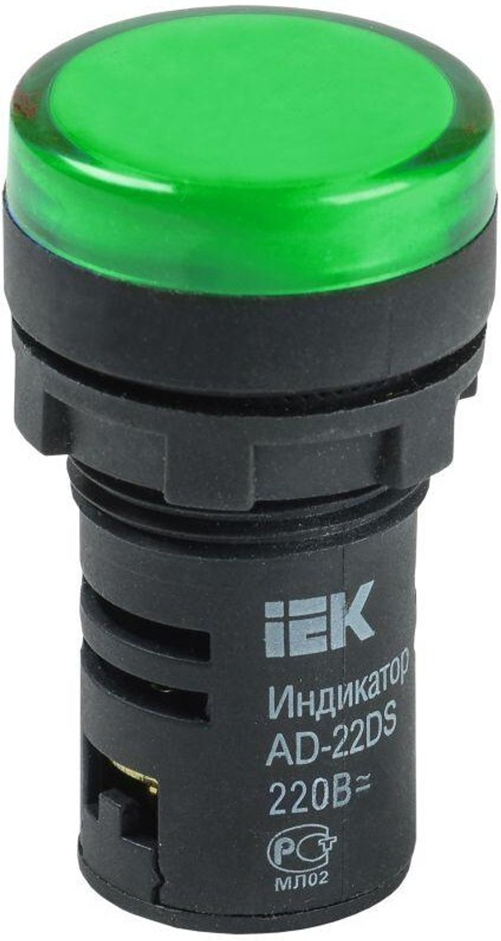 Лампа сигнальная LED AD 22-22DS 24В зеленый AC/DC ИЭК