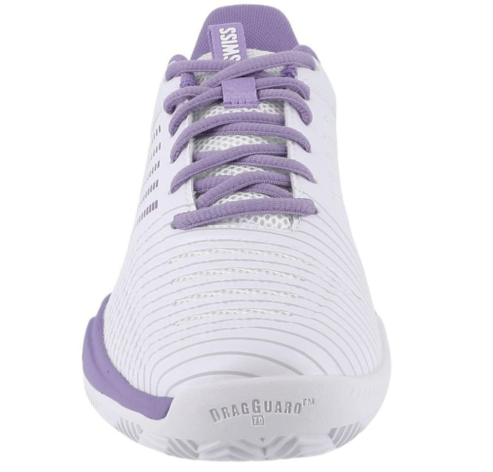 Женские Кроссовки теннисные K-Swiss Ultrashot Light Clay - white/purple haze/neon lavender