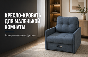 Как выбрать кресло-кровать для маленькой комнаты: размеры и полезные функции