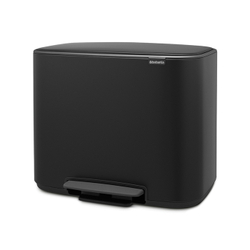 Мусорный бак Bo Pedal Bin 11+23л Brabantia Черный матовый