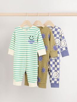 Комбинезон / Cлип для малышей Next B41-214, 3 шт., Фиолетовый, Зеленый