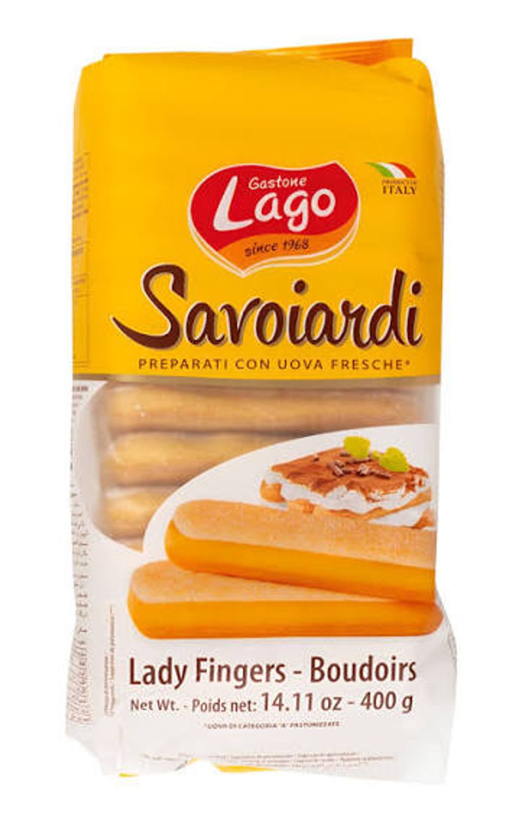 Печенье Gastone Lago Савоярди Savoiardi, печенье для тирамису Gastone Lago, Италия 400 г
