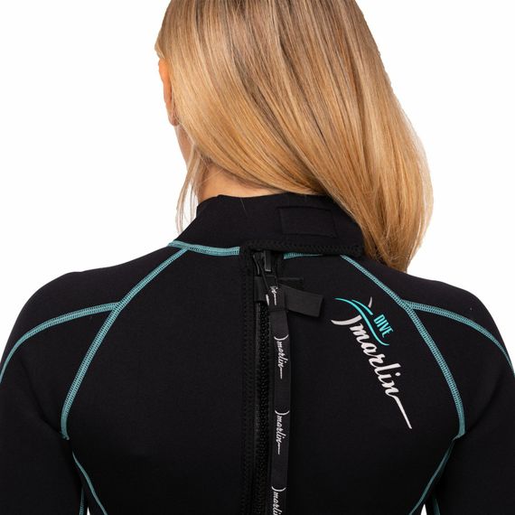 Гидрокостюм женский Marlin Malibu Shorty Lady 2,5 мм черно-голубой
