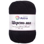 Пряжа Astra Premium (Астра Премиум) Шерсть яка / уп.2 мот. по 100 г, 120 м, 12 черный