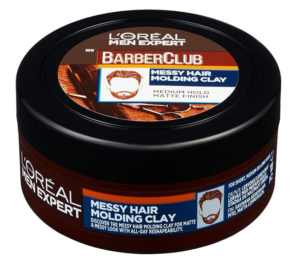 Крем для укладки бороды и волос Men Expert Clay Messy Hair Medium 75 мл (Франция)