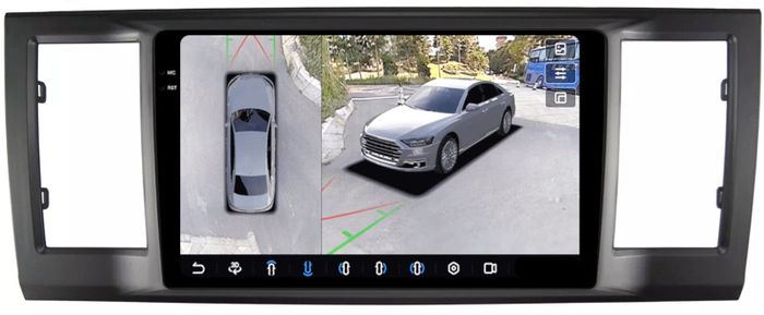 Магнитола для Volkswagen T6 Caravelle, Multivan, Transporter 2015-2019 - FarCar BX3077M-360 монитор 9.5" 2K QLED на Android 13, Быстрая, CarPlay, 4G SIM-слот, 4 камеры в комплекте