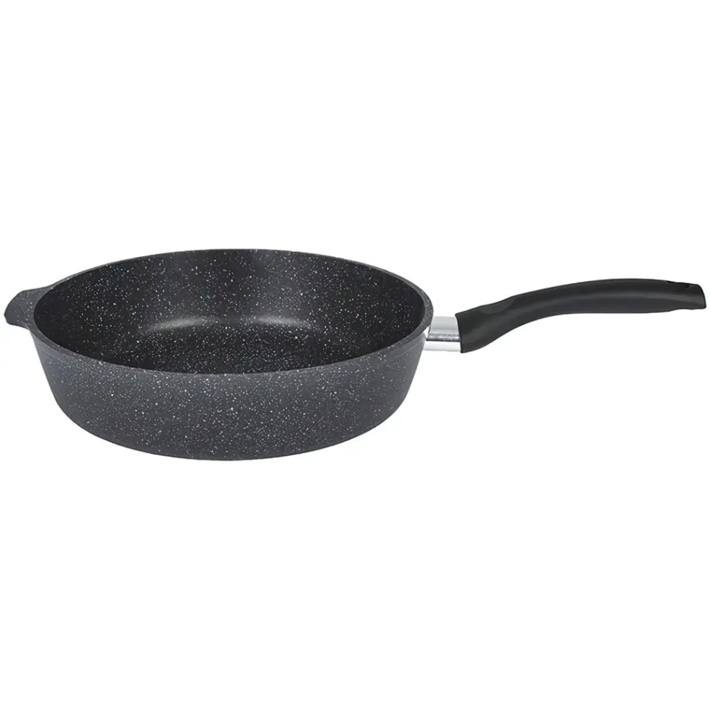 Сковорода глубокая 28см с ручкой «Granit» (black) сггч280а