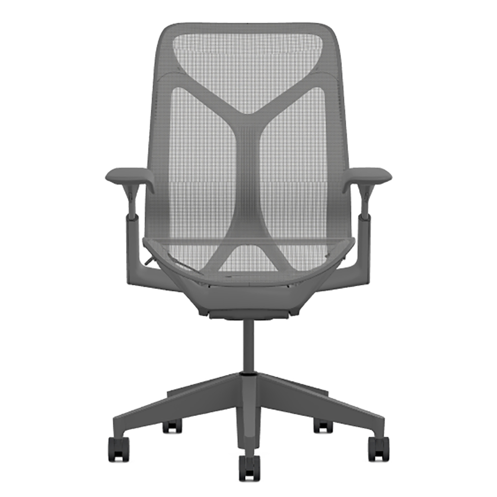 Кресло Herman Miller Cosm, средняя спинка, цвет Carbon, регулируемые подлокотники