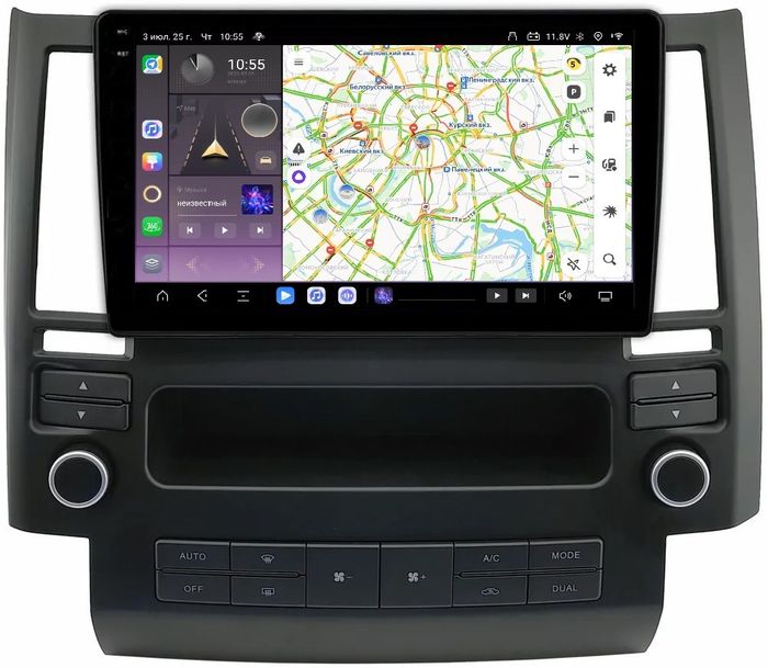 Магнитола для Infiniti FX35, FX45 2003-2005 - Kuberg QLed, Android 13, Быстрейшая, CarPlay, SIM-слот