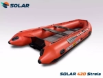 Лодка надувная моторная solar-420 strela jet tunnel