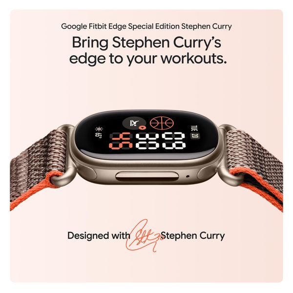 Фитнес-браслет Google Fitbit Edge Activity Tracker (2026) Оранжевый | Stephen Curry