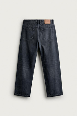 ZARA ДЖИНСЫ RELAXED FIT, СЕРО-СИНИЙ