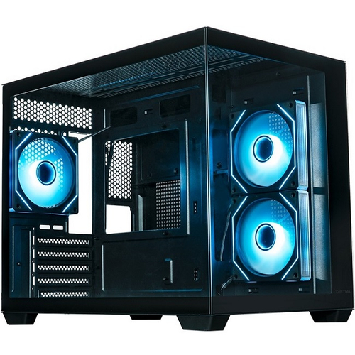 Корпус Mini-Tower XASTRA QW500M 3ARGB-C10-UC ARGB, Micro-ATX, черный (QW500M-3FM12A-C10-UC)