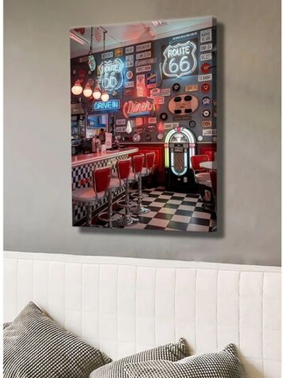 Картина Вечер на Route 66 для интерьера 30х40см 1шт.