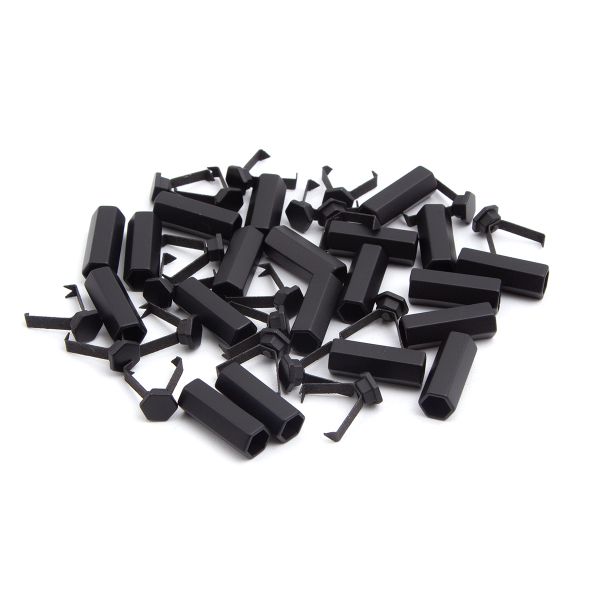 Наконечник для шнура металл ⌀7.0 мм, шестигранный 20х7 мм, металл, черный, 6660-0100, 20 шт