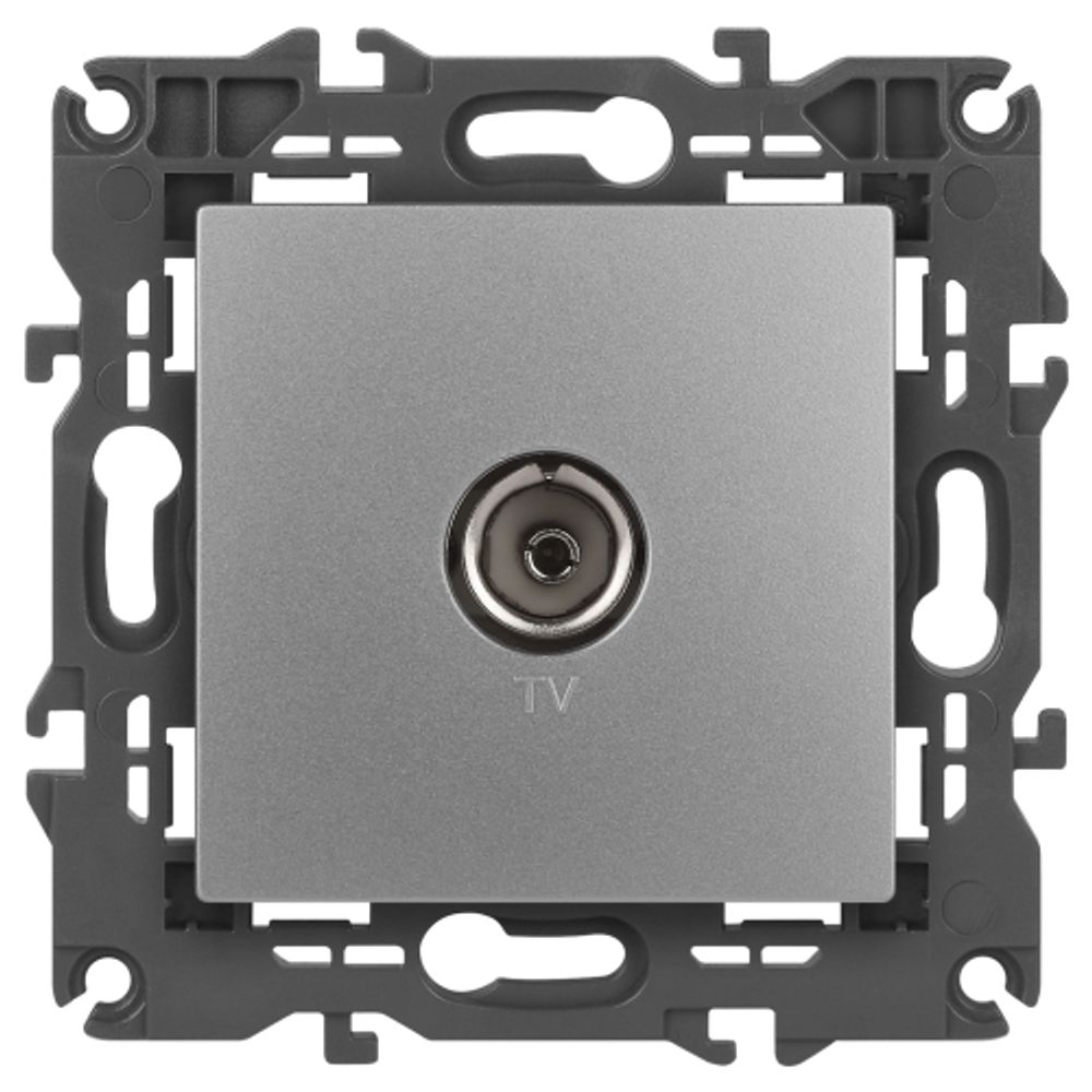 Розетка ЭРА Elegance 14-3101-03 TV одиночная IP20 алюминий | Эра Elegance