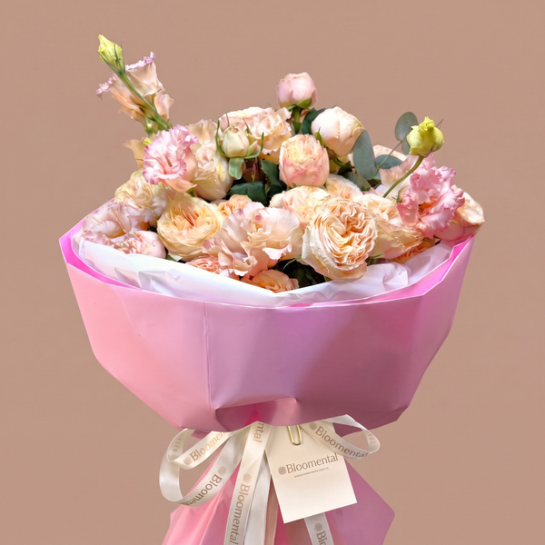 Пионовидные розы в розовом Peach Sorbet Premium