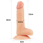 Телесный фаллоимитатор 7 The Ultra Soft Dude - 18 см. (Цвет: телесный)