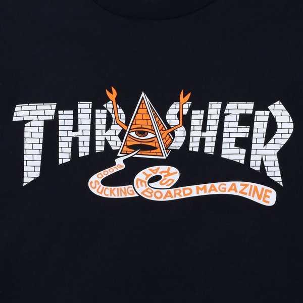 Футболка Thrasher x Toy Machine Pyramid T-Shirt (black) артикул: - купить в магазине Дайс