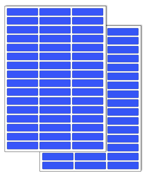 Светло-синие виниловые наклейки для маркировки Policomprint М13, 42х10 мм. 96 шт.