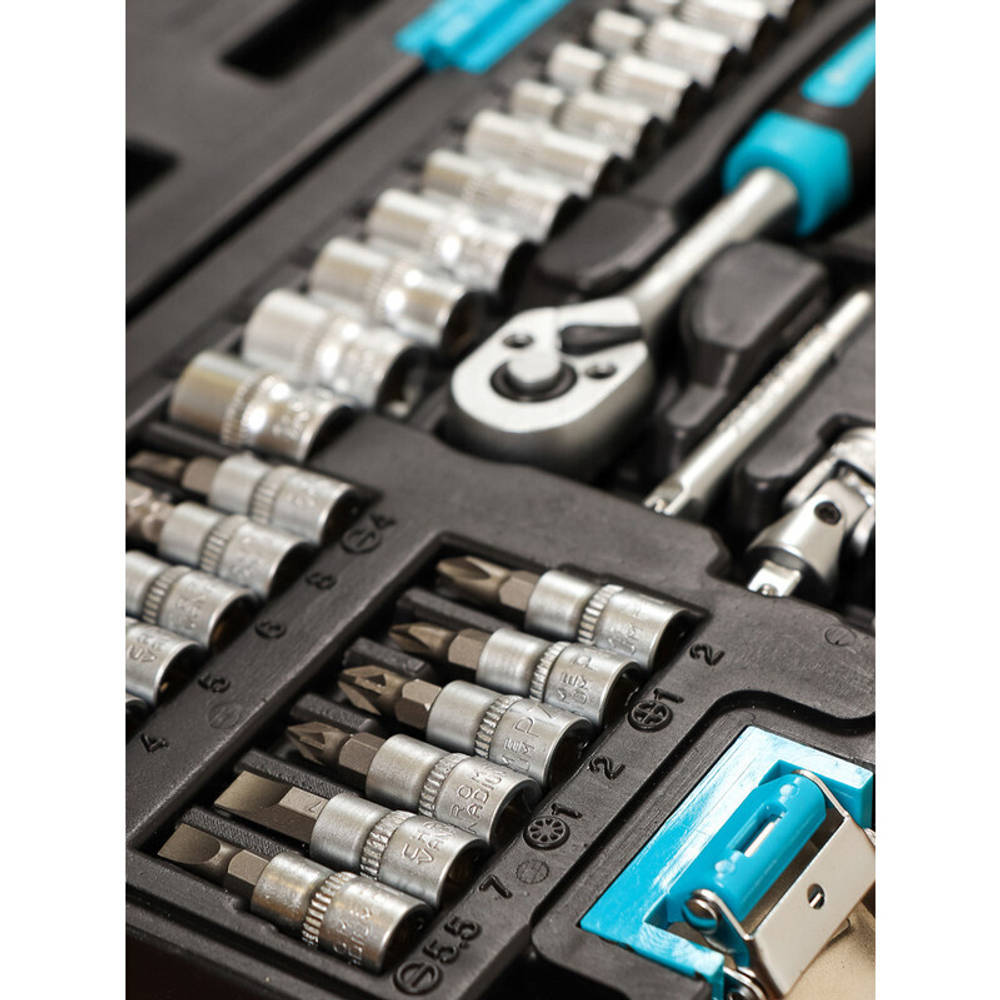 Набор слесарных инструментов Bartex, 1/4", 6-гранные, CrV сталь, кейс, 29 пр, шт