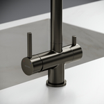 Смеситель для кухни Sancos Foster с краном для фильтра, вороненая сталь, SC4014GG, арт. SC4014GG