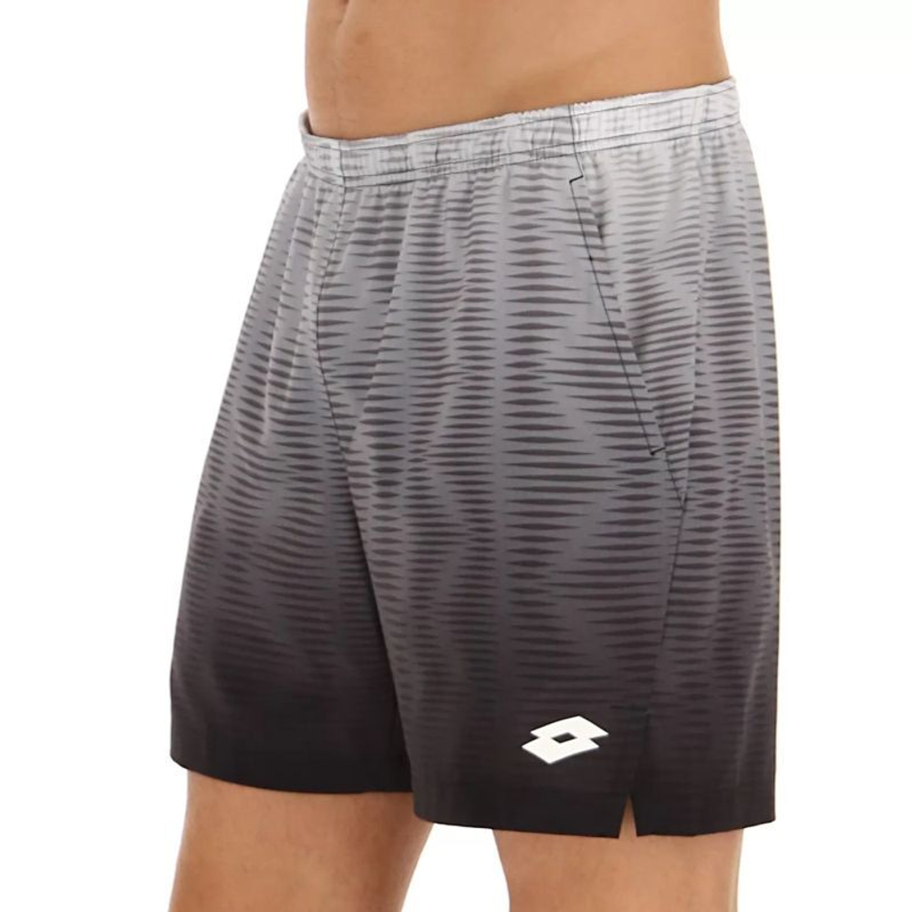 Мужские теннисные шорты Lotto Top IV Short7 2 - all black/bright white